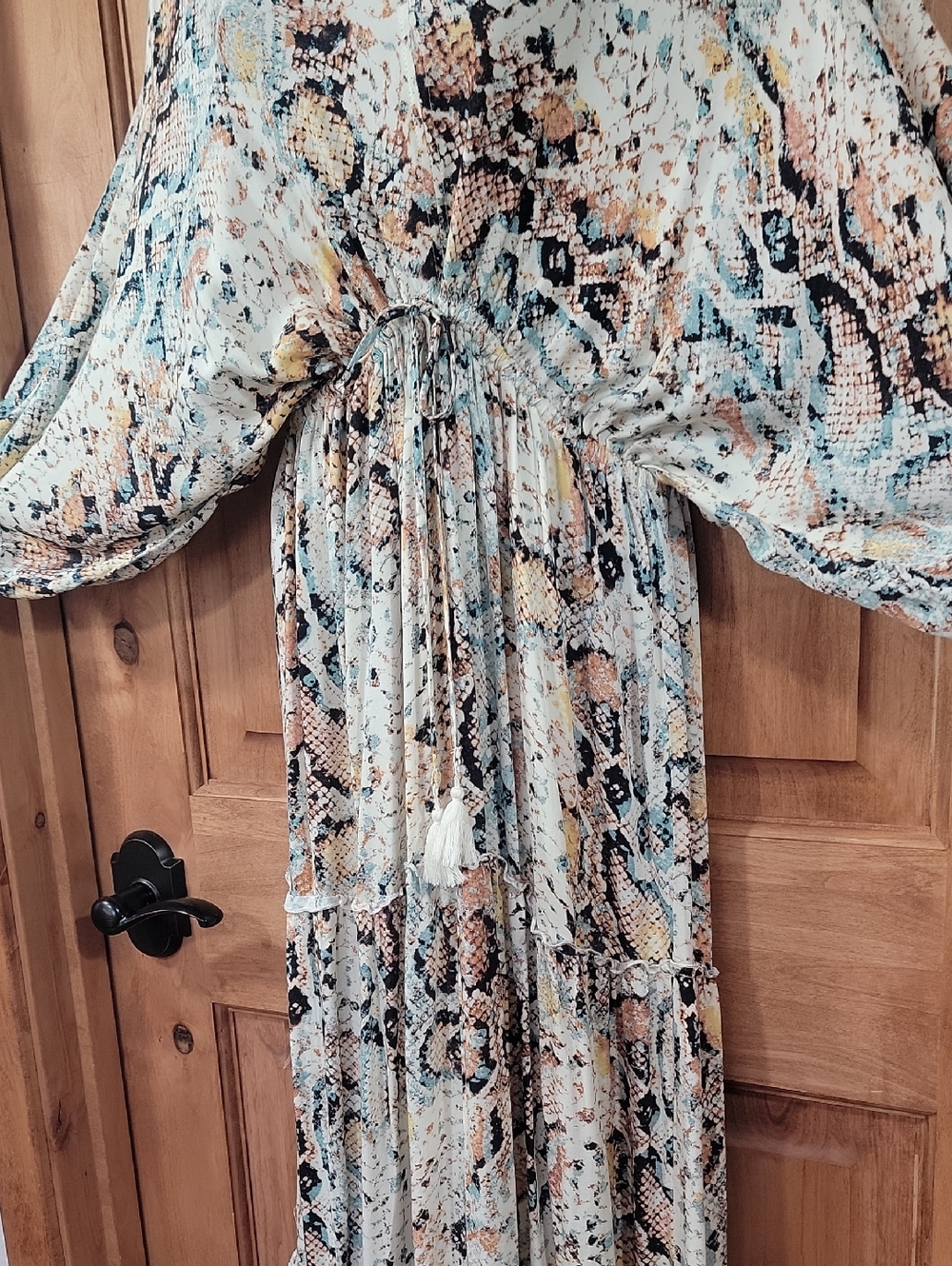 Lascana Pastel Reptile Print Maxi Dresss - Picture 4 of 16